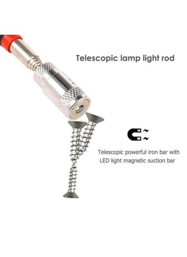 Generic uptodateproducts LED Portable Pickup Tool Nut Bolt Screw Stainless Steel Telescopic Magnet with BuiltIn LED Working Light 5V Magnet PickUp Tool  - Image 3