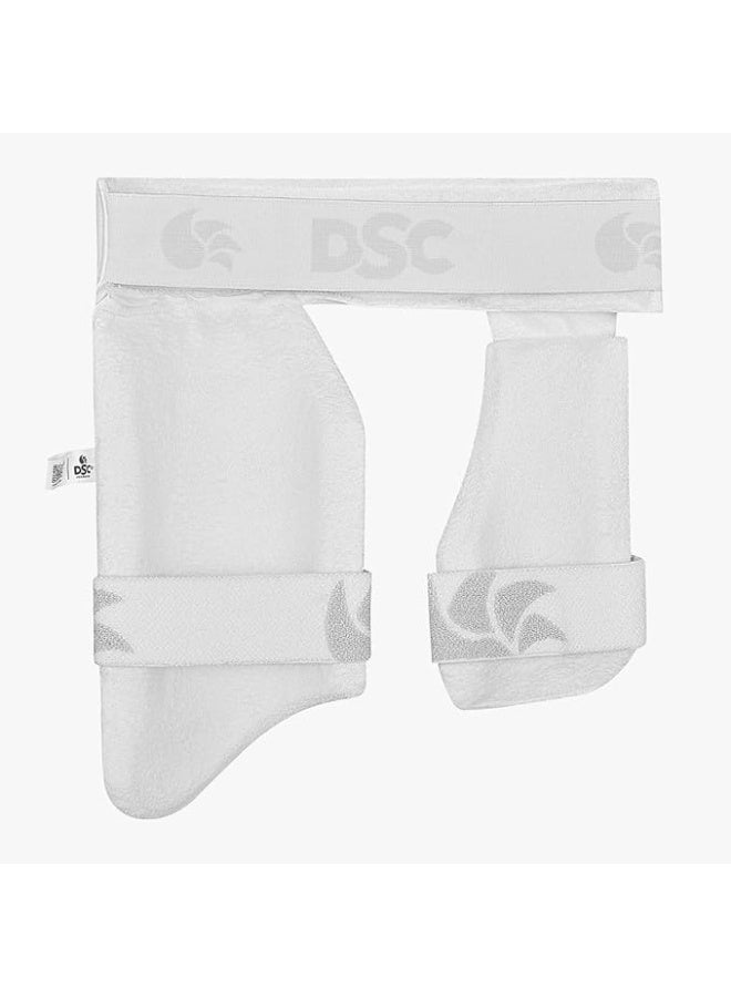 DSC DSC Condor Flite Youth Cricket Thigh Pad | Left-Handed | White | Dual Protection (Outer + Inner Pad) | Adjustable Towel Straps | High-Density Foam & PVC Build - Image 2
