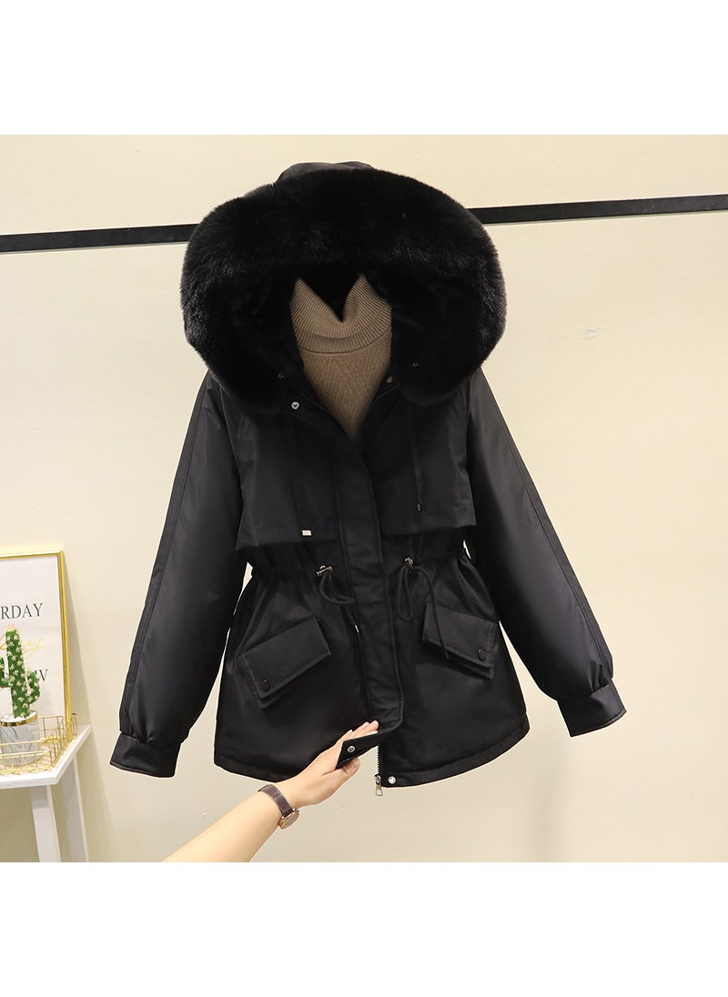 Generic - 2023 Thickened Plush Womens Parka Coat grapefruit red - Image 1