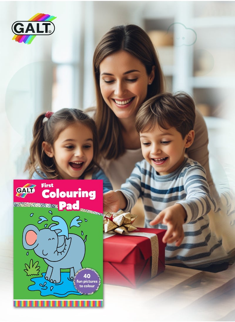 Galt Toys - First Colouring Pad for Kids | 40 Fun Pictures | Creative Play | 3 Years & Up | 20.32 x 15.24 cm | Engaging Activity for Toddlers and Preschoolers - Image 1
