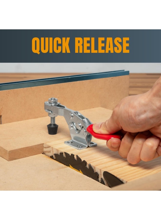 Horizontal Quick-Release Clamp – Heavy Duty CNC Machine Fixture, Fast Locking Tool for Woodworking & Metalworking,4pack - Image 5