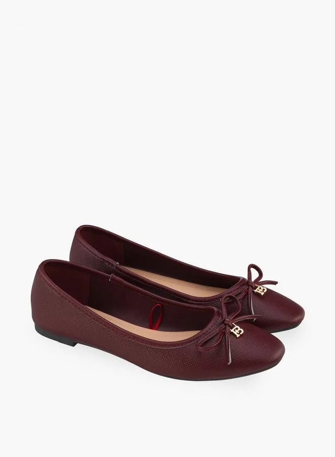 Flora Bella By Shoexpress BURGUNDY Women Slip-On Ballerina Shoes for Women | Best Price UAE