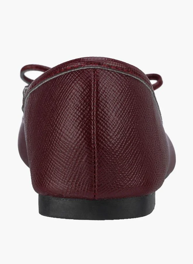 Flora Bella By Shoexpress BURGUNDY Women Slip-On Ballerina Shoes for Women | Best Price UAE
