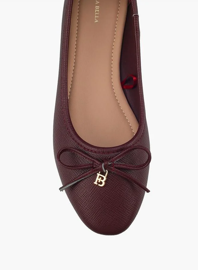 Flora Bella By Shoexpress BURGUNDY Women Slip-On Ballerina Shoes for Women | Best Price UAE