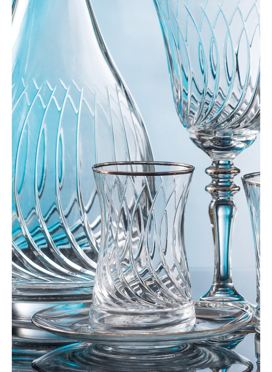 Royal Home - Roya Home Daren Platin 12 Piece Tea Glass Set for 6 People - Image 1