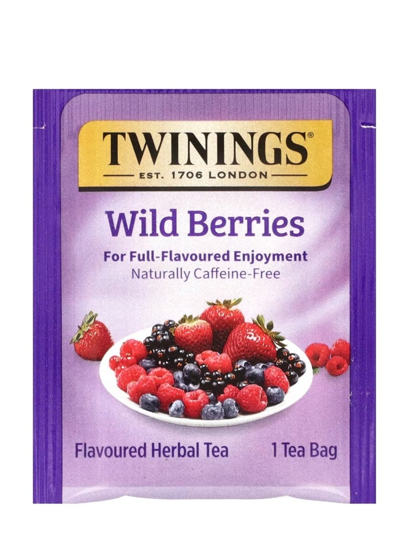 Twinings Flavored Herbal Tea Wild Berries Caffeine Free 20 Tea Bags 1.41 oz (40 g)  - Image 2