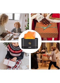 إيروريكس مرطب الهواء Flame Air Diffuser، ناشر رائحة مطور للزيوت الأساسية، مرطب ضباب ناري بالموجات فوق الصوتية مع وظيفتي إيقاف التشغيل التلقائي لدرجة السطوع للغرفة والمنزل والمكتب، أسود  - Image 3