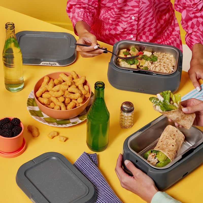 Crock-Pot 28-Ounce Mini Electric Heated Lunch Box, Portable Food Warmer, Perfect for Travel, Car, On-the-Go, Keeps Food Warm, Spill-Free, Dishwasher-Safe, Ideal Gift for Men and Women, Gray - Image 3