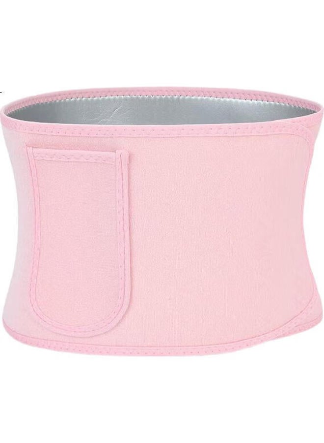 Chidong Sweat-Inducing Waist Trimmer Belt For Men And Women, Fitness Exercise Running Deep Squat Fat Burning Abdominal Shaping Slimming Waist Support Belt, Pink, One Size Fits All - Image 3