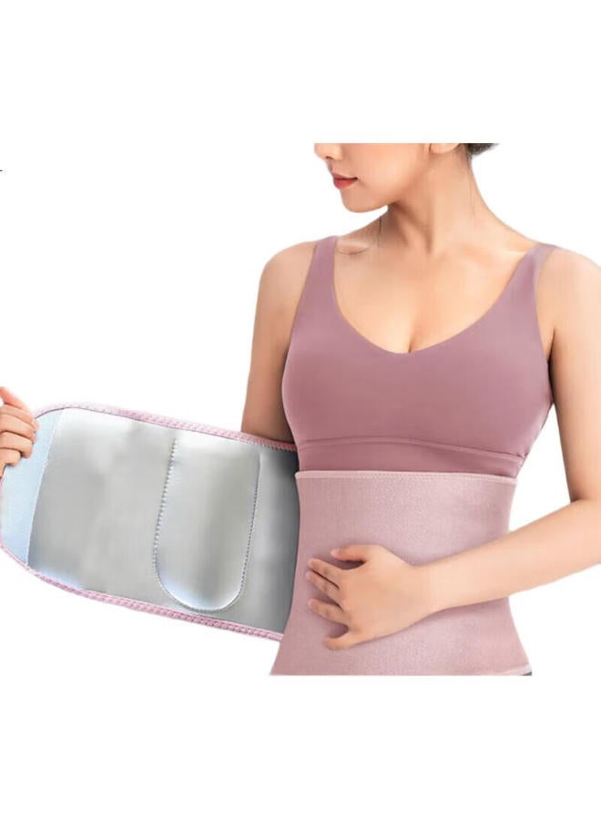Chidong Sweat-Inducing Waist Trimmer Belt For Men And Women, Fitness Exercise Running Deep Squat Fat Burning Abdominal Shaping Slimming Waist Support Belt, Pink, One Size Fits All - Image 1
