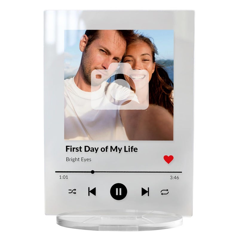 1 Personalised Custom Upload Your Image Photo Music Style Song Portrait Acrylic Plaque and Stand Gift for Valentines Mothers Day Birthday 140mm X 100mm Primary Teaching Services
