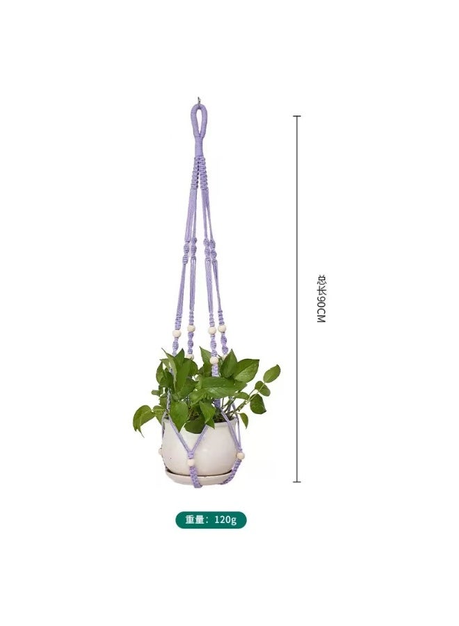 「3-Piece Set | Bohemian Style Handwoven Plant Hanger — Decorative Hanging Planter for Home」 - Image 2