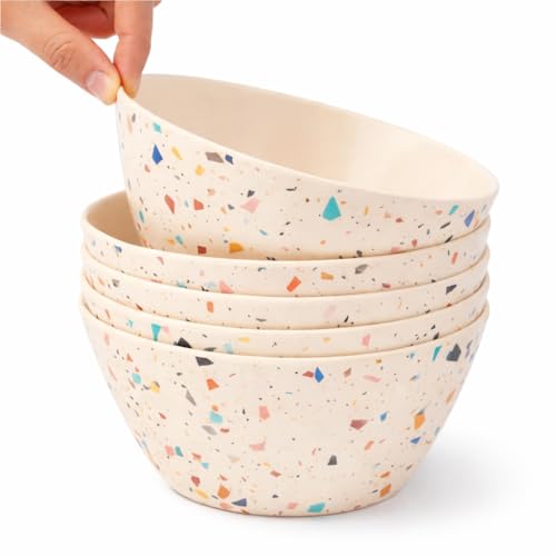 ilohaus Bamboo Bowl Set of 4 – 6-Inch, 20 oz Deep Cereal & Snack Bowls for Kids and Toddlers – BPA-Free, Dishwasher Safe, Lightweight Alternative to Plastic or Ceramic - Image 1