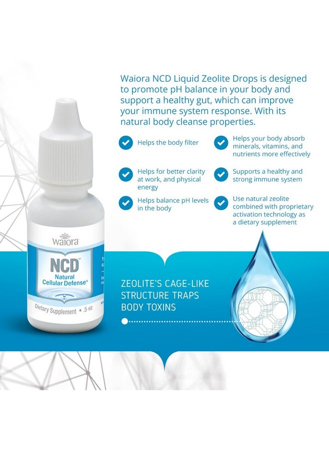 Waiora - Natural Cellular Defense (Ncd) Liquid Zeolite Drops For Men & Women Supplements For Immune System & Healthy Gut Support (0.5Oz Clinoptilolite Zeolite Bottle 1 Ct) - Image 1