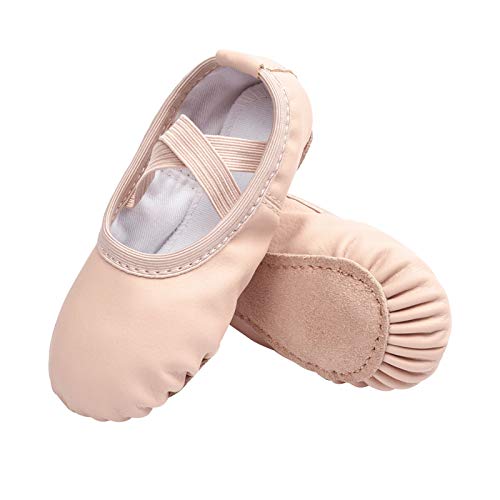 Stelle Girls Ballet Shoes Boys Toddler Soft Leather Dance Slippers for Toddler/Little Kid/Big Kid(Ballet Pink,7MT) - Image 1