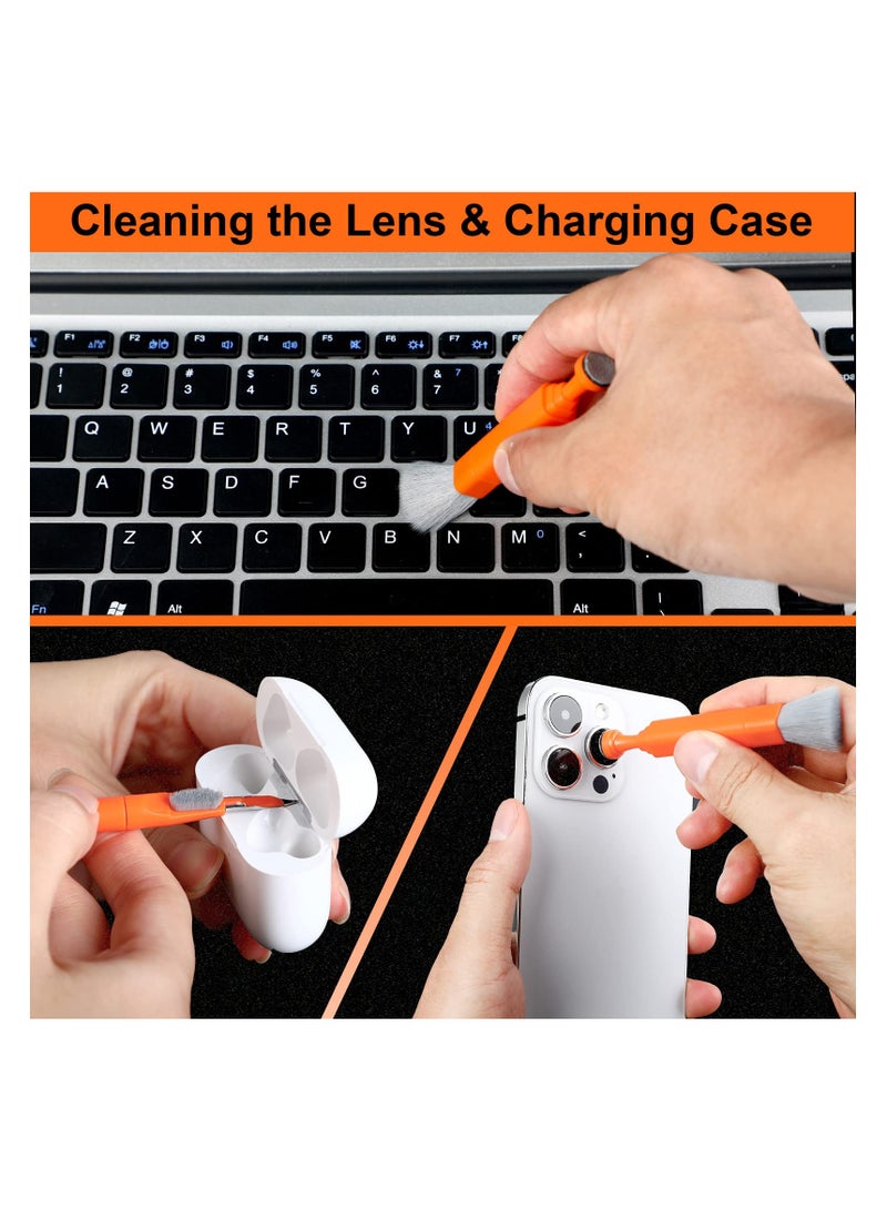 SYOSI, 11-in-1 Bluetooth Earphone Cleaning Kit, for AirPods, Keyboards, Laptop Screens, and Smartphone, Cleaning Tool with Brush and Microfiber Cloth, Trapezoidal Keycap Puller - Image 4