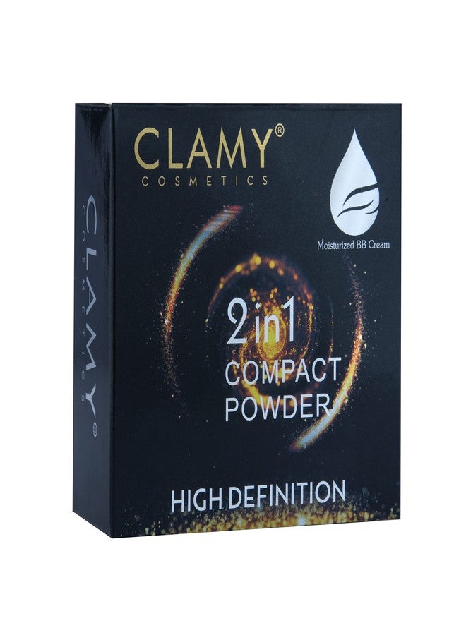 Clamy 2 in 1 Compact Powder With Moisturized BB Cream Formula, Long Lasting For All Skin Types Absorbs Oil, Conceals & Gives Radiant Skin | Nude Beige 9g (Shade 1) - Image 4