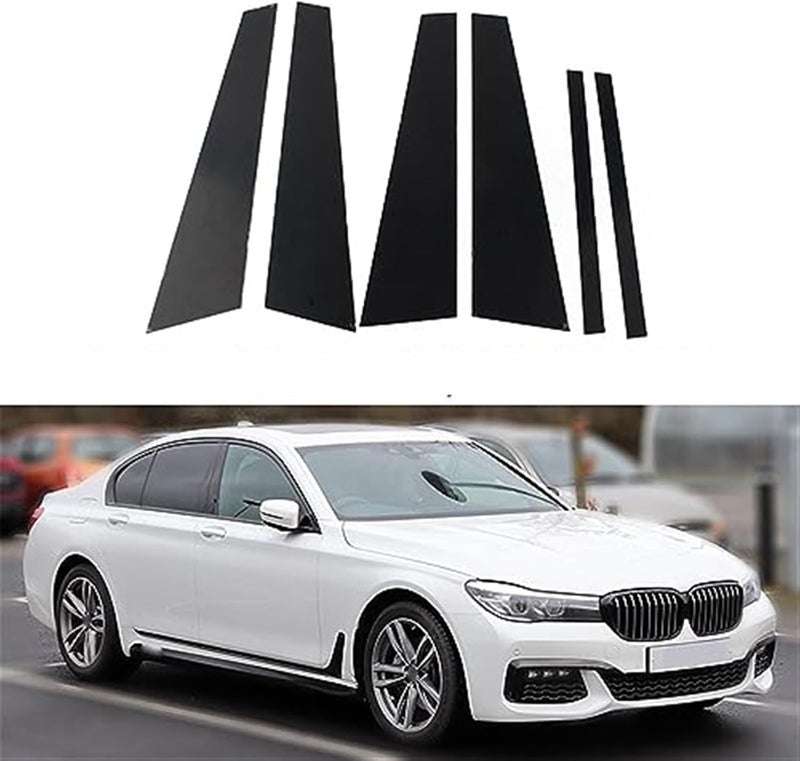 Wivplex Glossy Black Window Pillar Posts Trim Cover - Image 4