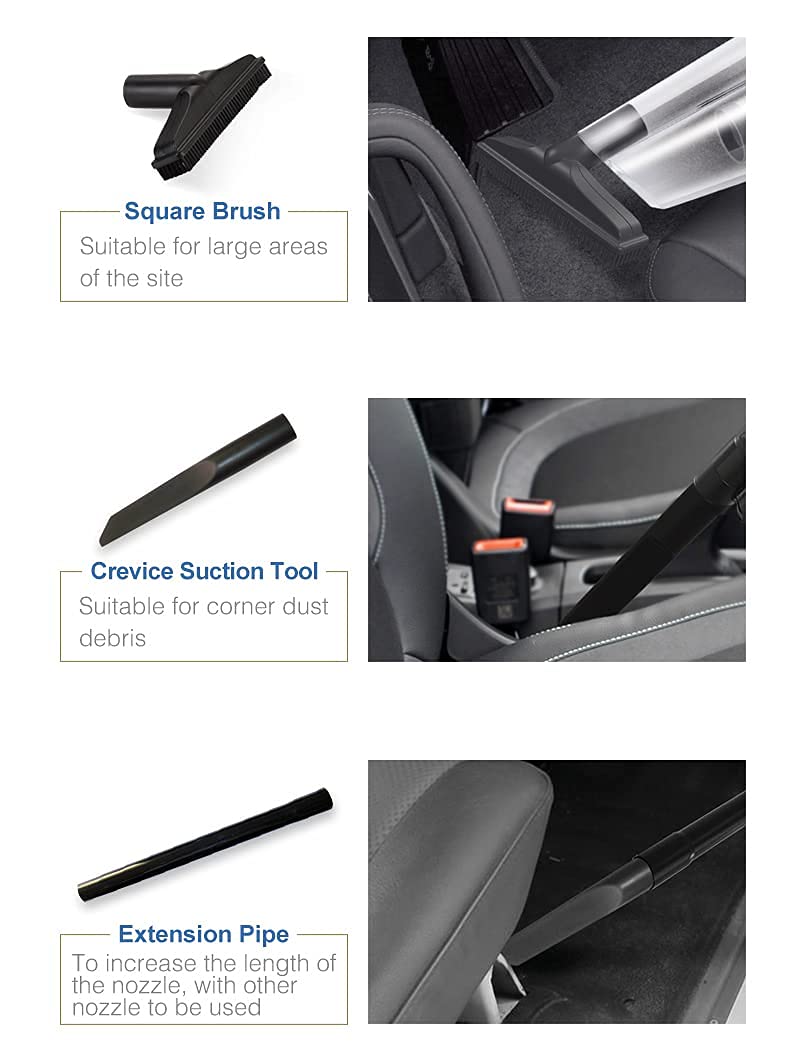 iGRiD Car Vacuum Cleaner | 150W Power, 4500Pa Suction, HEPA Filter, Lightweight, Long Cord, Compact Design - Image 4