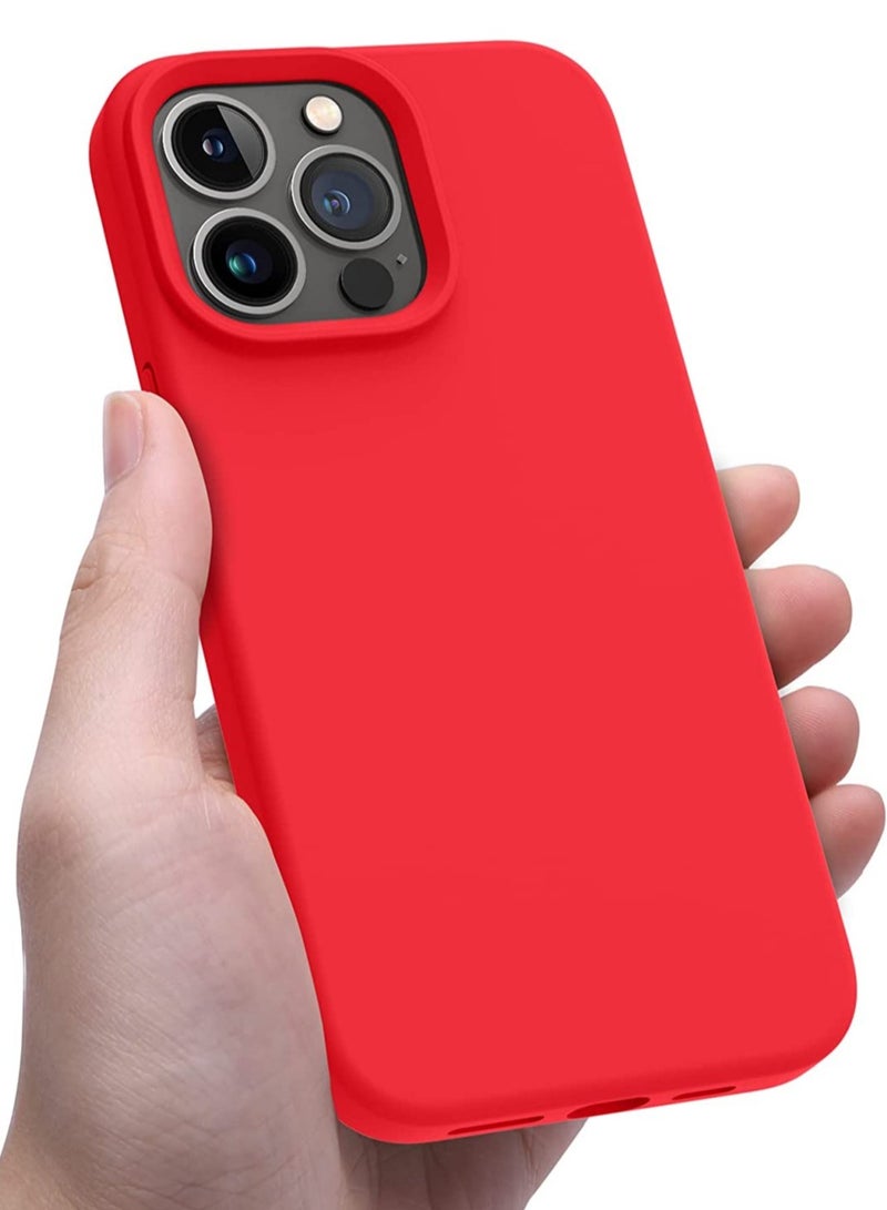 ELTRAZONE Designed for iPhone 14 Pro Max Case, Silicone Shockproof Slim Thin Phone Case for iPhone 14 Pro Max 6.7 inch (Red) - Image 2