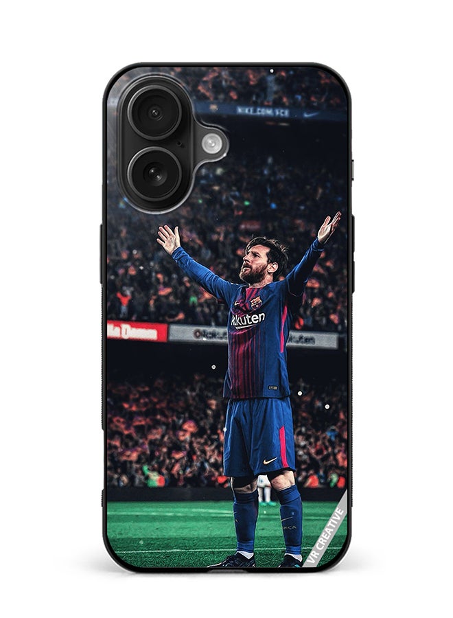Protective Case Cover For Apple iPhone 16 Lionel Messi Design Multicolour