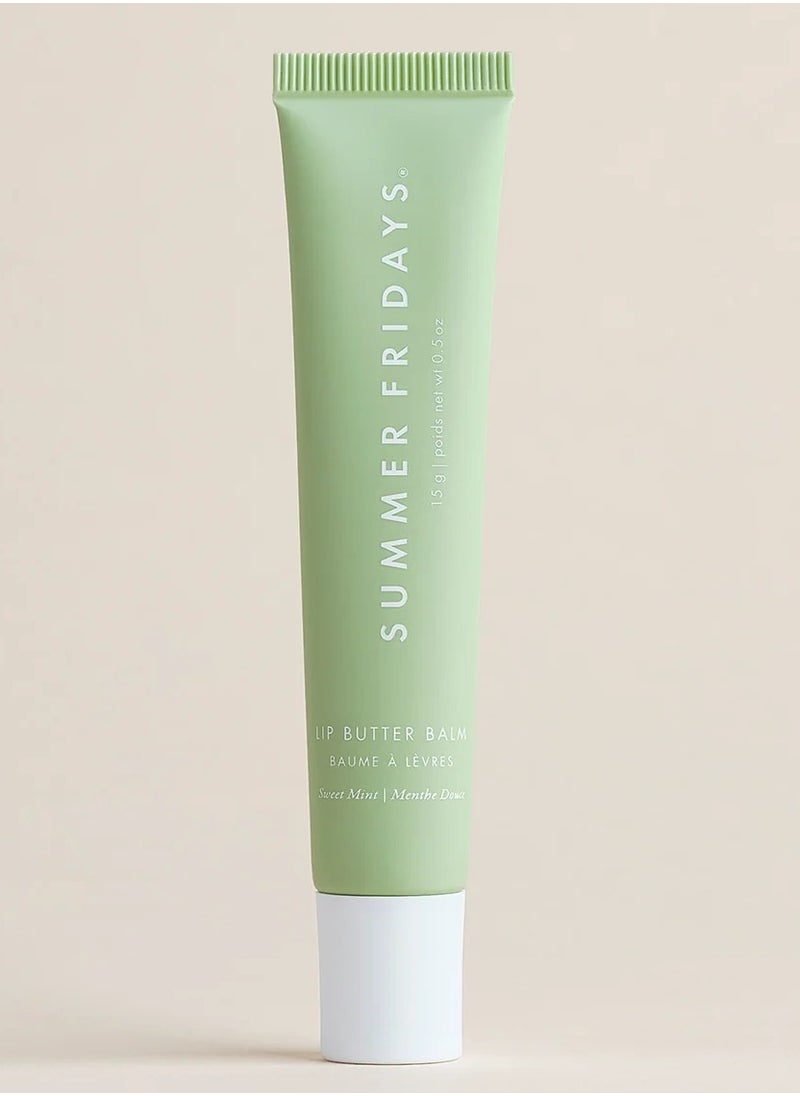 SUMMER FRIDAYS Summer Fridays Lip Butter Balm - Conditioning Lip Mask and Lip Balm for Instant Moisture, Shine and Hydration - Sheer-Tinted, Soothing Lip Care - Sweet Mint (.5 Oz)  - Image 1
