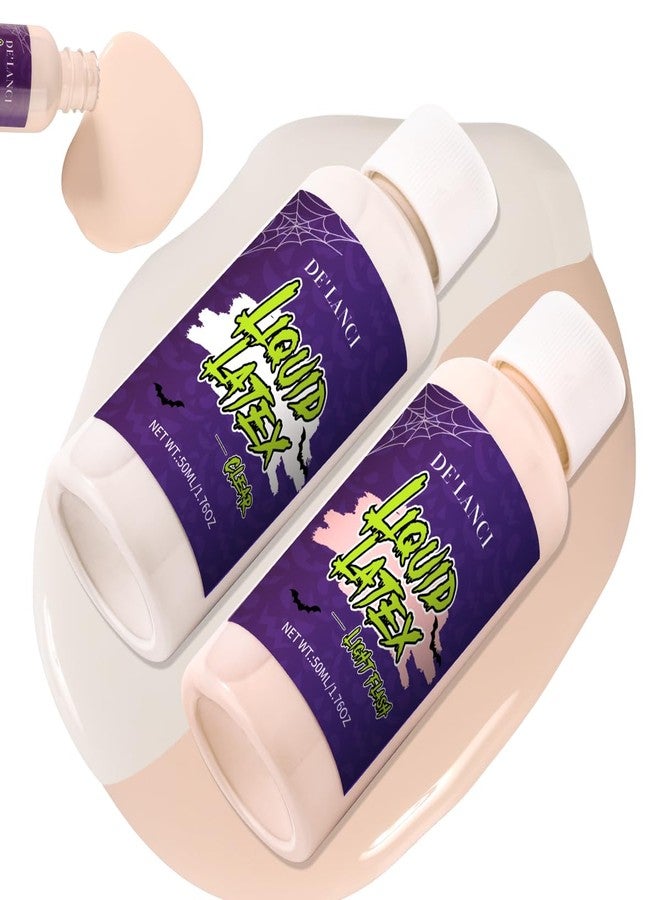 La Catrina Halloween Liquid Latex Sfx Makeup, 2 Pcs Realistic & Quick Dry Latex Glue for Zombie Vampire Monster Clown Scar Makeup, Liquid Latex for Face & Body Skin Wrinkles, Prosthetics, Wounds, Cosplay (100ML) - Image 1