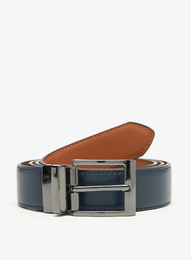 LBL by Shoexpress Men's Solid Belt with Pin Buckle Closure