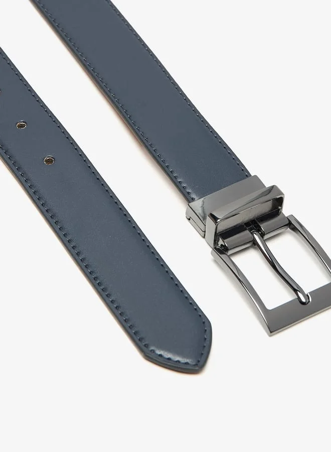 LBL by Shoexpress Men's Solid Belt with Pin Buckle Closure