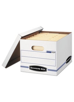 Bankers Box 5703604 Stor/File Storage Box Letter/Legal Liftoff Lid White 6/Pack  - Image 1