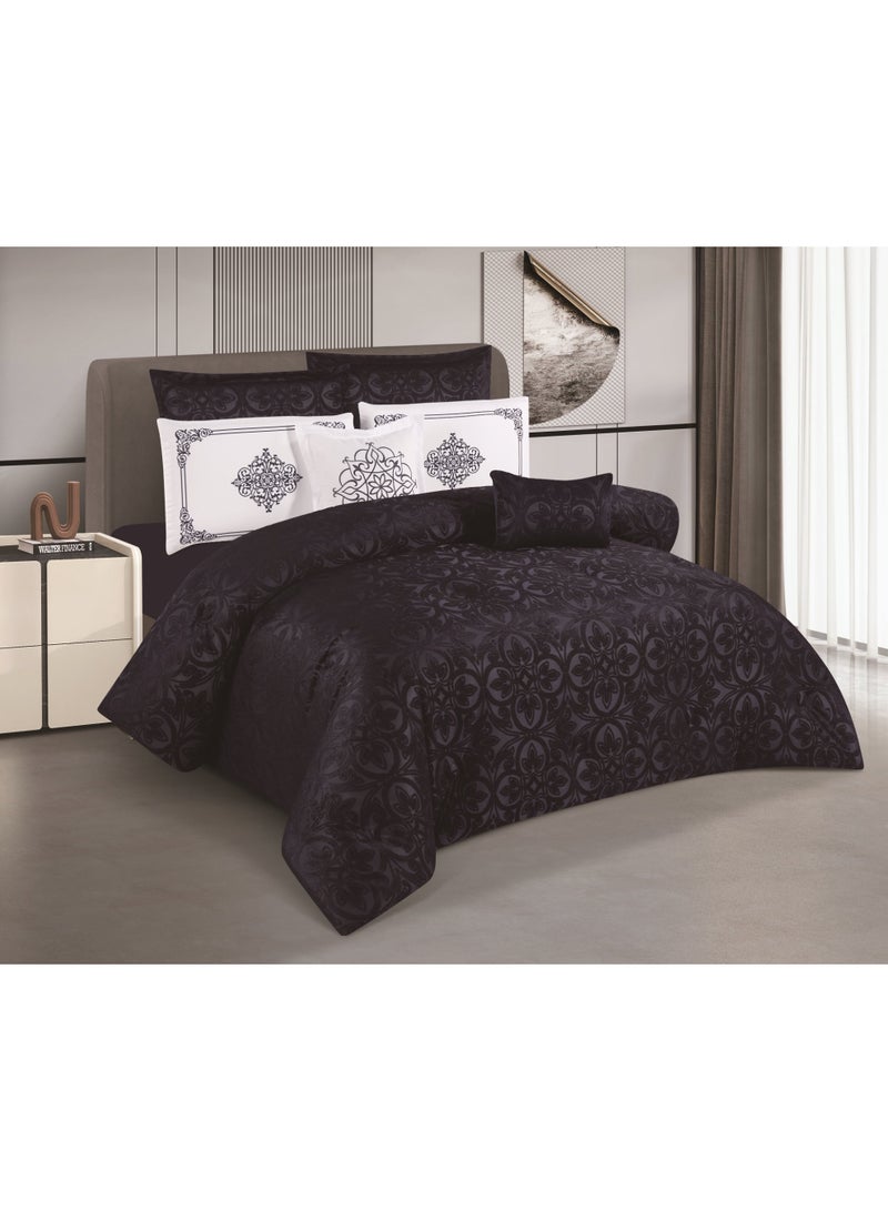 Hours Navren 8-piece Jacquard Duvet Set with a modern and distinctive pattern - Image 1