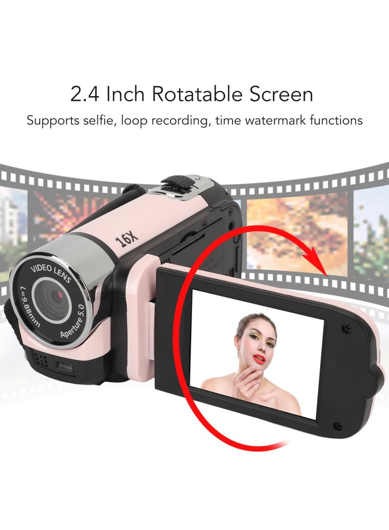 OasisLink Portable 1080P High Definition Digital Video Camera DV Camcorder 16MP 2.7 Inch LCD Screen 16X Digital Zoom Built-in Battery  - Image 3