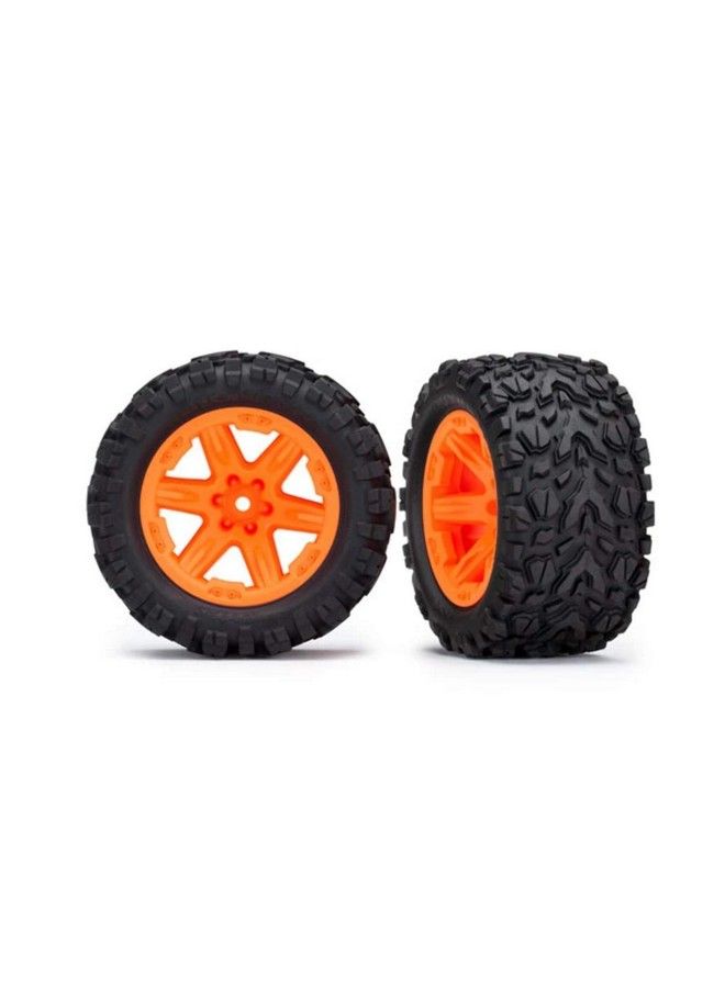 TRAXXAS 6773A 2.8" Orange Rxt Wheels With Talon Extreme Tires (Rustler 4X4 F/R)  - Image 2