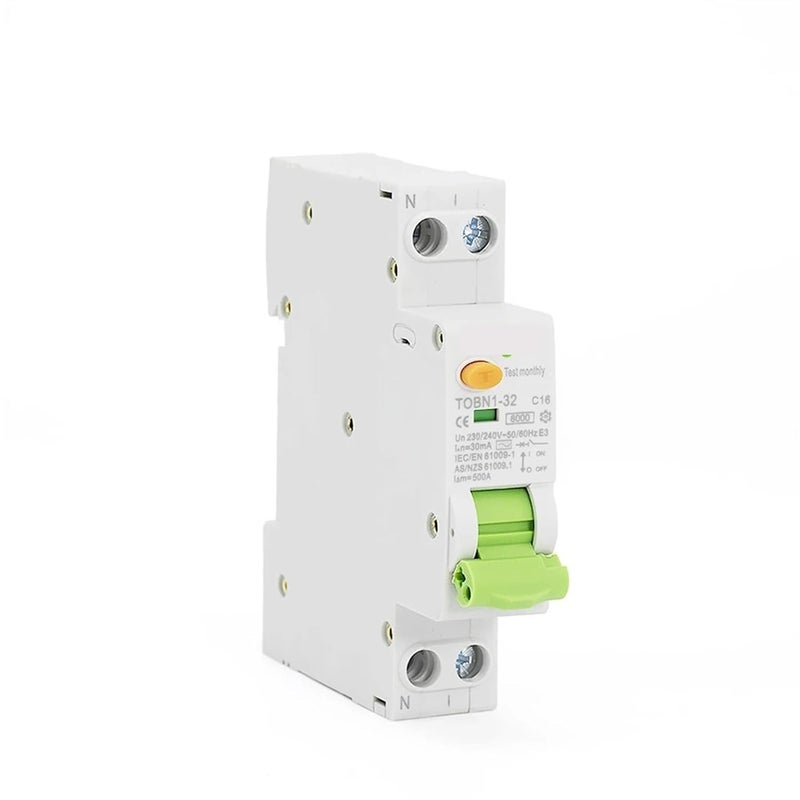 B16 30mA RCBO C Curve Residual Current Circuit Breaker With Over Current Leakage Protection - Image 1