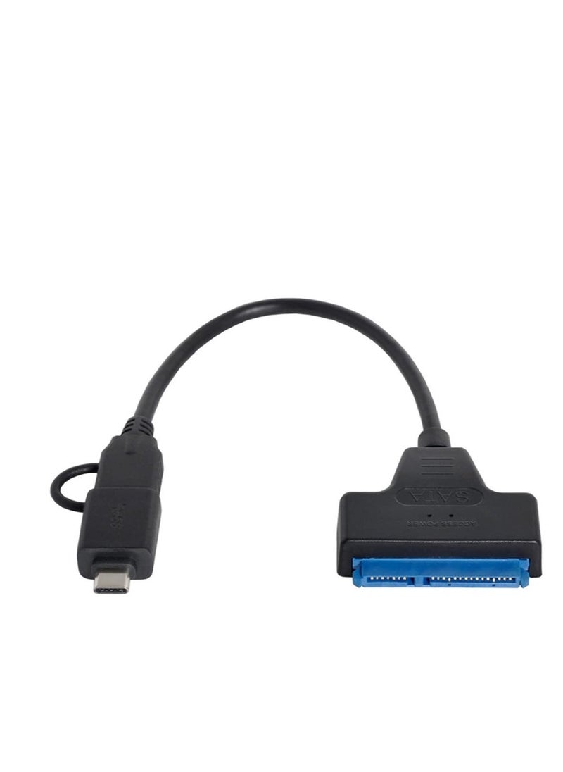 Excefore SATA to USB 3.0 Cable, SATA 22 Pin 2.5" inch Female to USB 3.0 & Type-C Male USB-C USB 3.0, USB 3.0 to SATA III Hard Drive Adapter, for 2.5 3.5 Inch HDD/SSD Hard Drive Disk  - Image 5