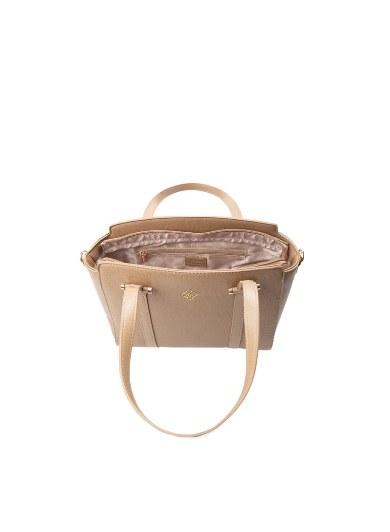 Bata Textured Handbag Beige