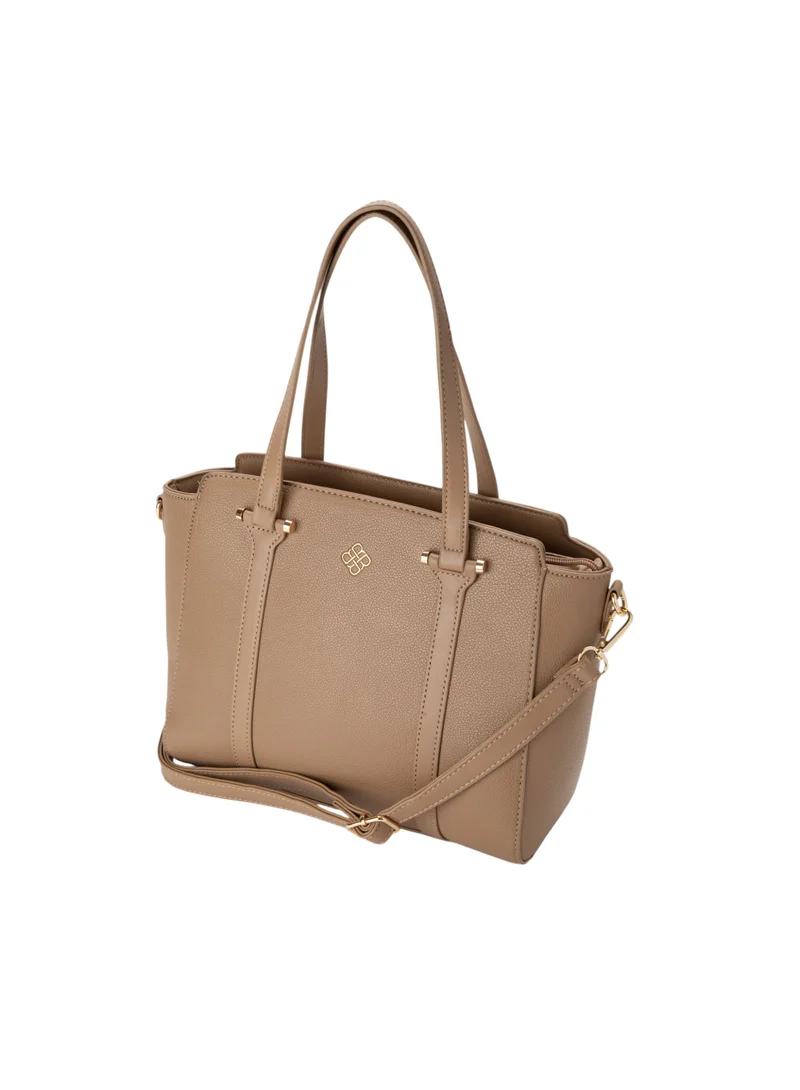 Bata Textured Handbag Beige