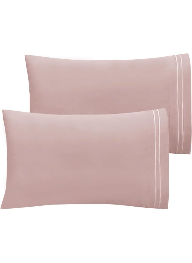 Mejoroom Hotel Luxury Queen Pillowcases – Microfiber 20x30 inches Pillow Cases Set of 2 – Soft, Cozy and Breathable Pillow Covers with Envelope Closure - Image 1