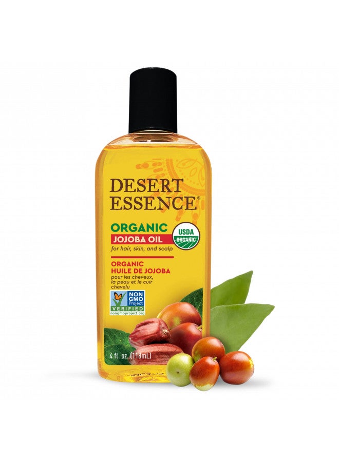 Desert Essence زيت الجوجوبا من ديزرت إيسنس - 4 أونصة سائلة - مرطب للوجه والبشرة والشعر - ينظف المسام المسدودة - قد يمنع تقشر فروة الرأس - يحارب التهابات الجلد - معتمد من وزارة الزراعة الأمريكية - مناسب للبشرة الحساسة - Image 2