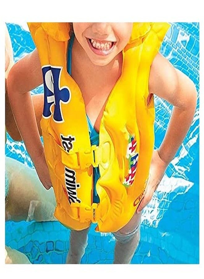 VWretails Pool Vinyl Swim Vest, Floating Swimming Jacket Multicolor - Image 3