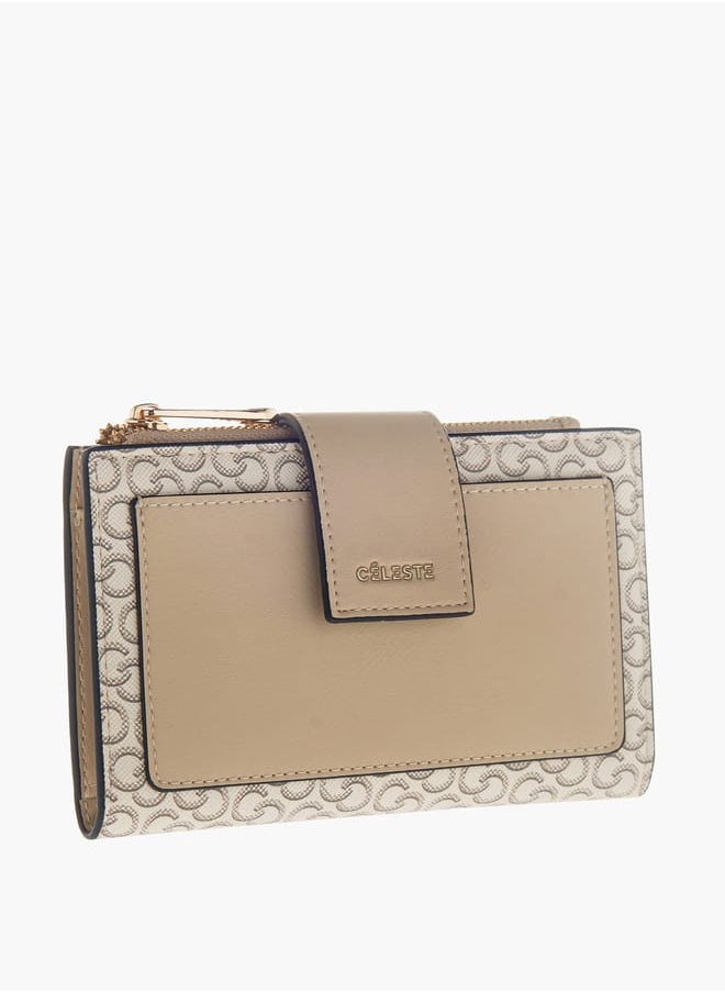 Celeste - Womens Monogram Print Bi-Fold Wallet - Image 1