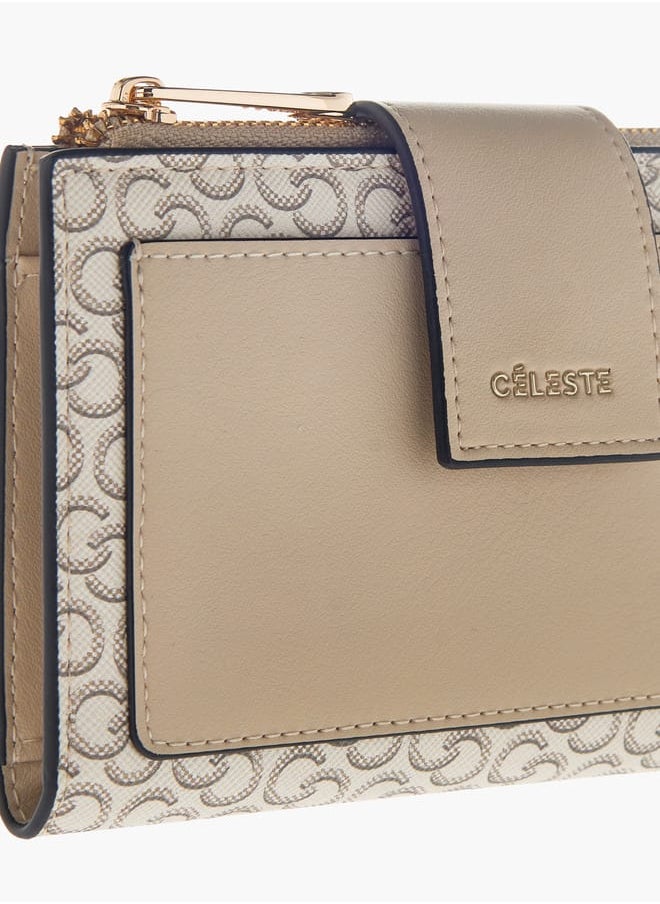 Celeste - Womens Monogram Print Bi-Fold Wallet - Image 1