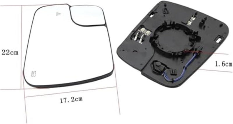 QASULER Heated Rearview Mirror Glass for Dodge Ram 1500 2500 - Image 2