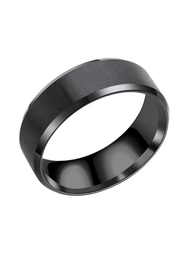AuliceVerse 3-Pack Men's Titanium Steel Rings for Middle East – Black & Silver Set, Hypoallergenic, Fade & Rust Proof, All-Weather Wear - Image 5