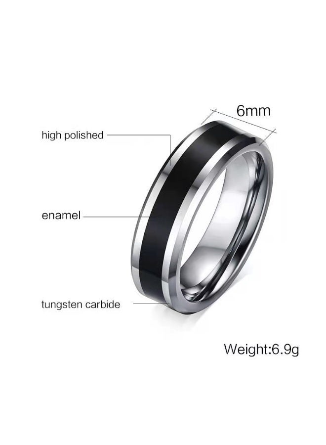 AuliceVerse 3-Pack Men's Titanium Steel Rings for Middle East – Black & Silver Set, Hypoallergenic, Fade & Rust Proof, All-Weather Wear - Image 3