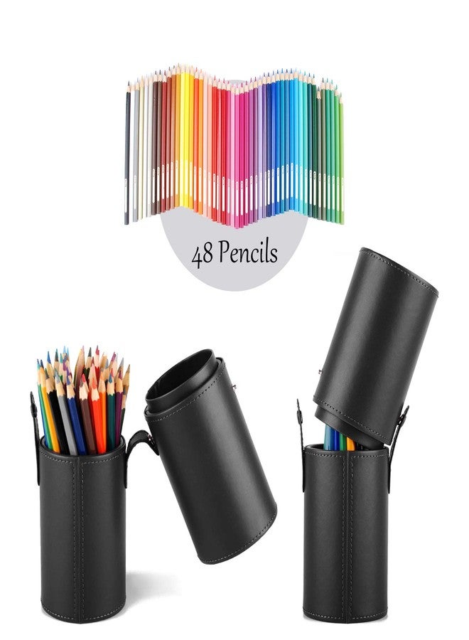 Narwey Makeup Brush Holder Travel Brushes Case Bag Cup Storage Dustproof for Women (Black) - Image 3