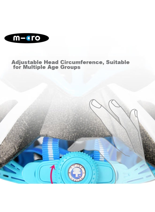 M-cro Roller Skating Helmet, Outdoor Cycling Equipment, Integrated One-piece Design, Adjustable Safety Helmet, Rw6 Blue - Image 1