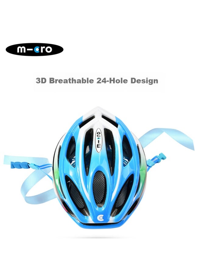 M-cro Roller Skating Helmet, Outdoor Cycling Equipment, Integrated One-piece Design, Adjustable Safety Helmet, Rw6 Blue - Image 3