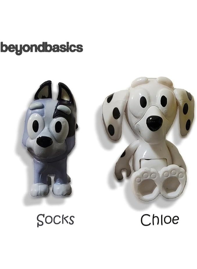 ما وراء الأساسيات مجموعة من 8 شخصيات حركة من 6 إلى 8 سم مع جوارب، هدية شخصية كلوي هوني وإندي. - Image 2