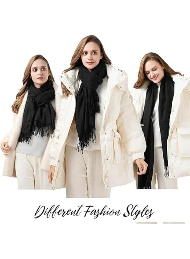 Scarfs for Women, Winter Scarf, Classic Pashmina Shawls and Wraps, Cashmere Feel Scarfs for Women, Long scarves, Winter Warm Large Blanket Scarf for Outdoor, Travel - Image 2